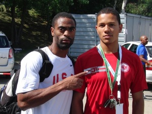 PSF Athlet des Monats Benjamin Broemme und Tyson Gay.JPG PSF Athlet des Monats Benjamin Broemme und Tyson Gay
