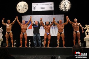 Siegerehrung in der Mastersklasse 40 - 49 Jahre bis 90 kg